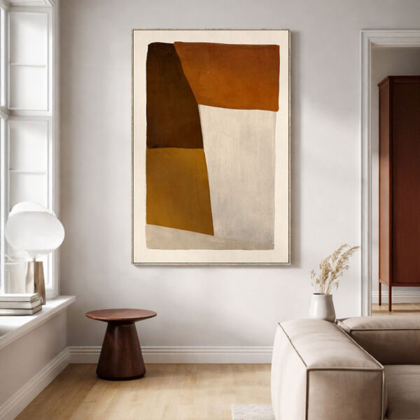 TONAL ΠΙΝΑΚΑΣ ΔΙΑΚΟΣΜΗΤΙΚΟΣ ΜΕ ΚΟΡΝΙΖΑ 80x120x4cm ΚΑΜΒΑΣ ΠΟΛΥΧΡΩΜΟ PS 201-0015 - Image 2