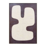 KAKTO ΠΙΝΑΚΑΣ ΔΙΑΚΟΣΜΗΤΙΚΟΣ ΜΕ ΚΟΡΝΙΖΑ 80x120x4cm ΚΑΜΒΑΣ ΜΠΕΖ ΚΑΦΕ ΣΚΟΥΡΟ PS 201-0018