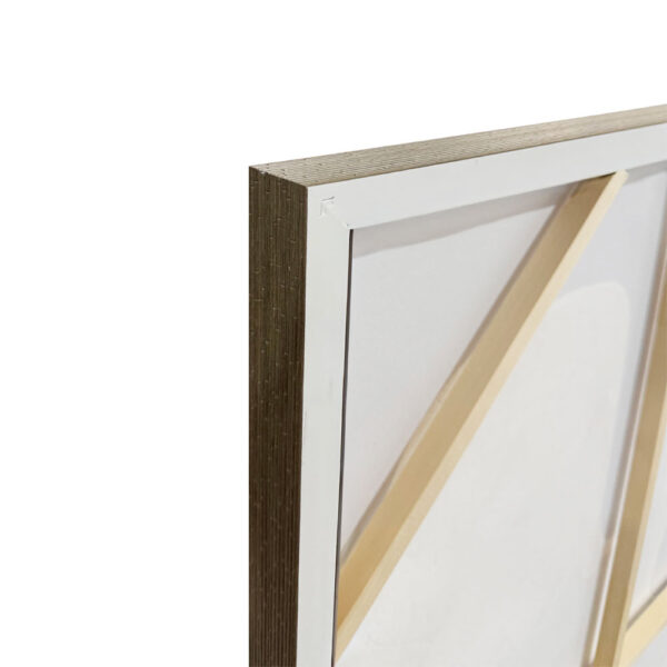 KAKTO ΠΙΝΑΚΑΣ ΔΙΑΚΟΣΜΗΤΙΚΟΣ ΜΕ ΚΟΡΝΙΖΑ 80x120x4cm ΚΑΜΒΑΣ ΜΠΕΖ ΚΑΦΕ ΣΚΟΥΡΟ PS 201-0018 - Image 5