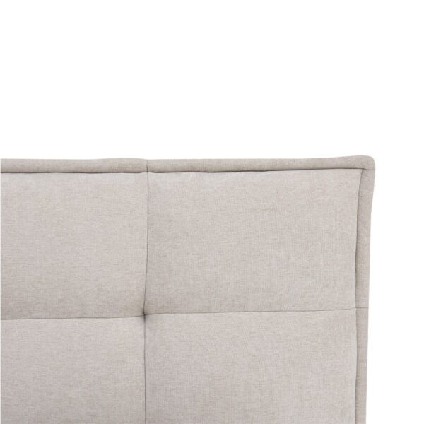 BUTTON ΚΡΕΒΑΤΙ (ΓΙΑ ΣΤΡΩΜΑ 160x200cm) BEIGE 183x217x112cm 40-0082 - Image 4