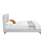 BUTTON ΚΡΕΒΑΤΙ (ΓΙΑ ΣΤΡΩΜΑ 160x200cm) BEIGE 183x217x112cm 40-0082 - Image 5