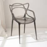 CHLOE ΚΑΡΕΚΛΑ ΔΙΑΦΑΝΟ/ΜΑΥΡΟ 54.5x55.5x83cm 53-0085 - Image 2
