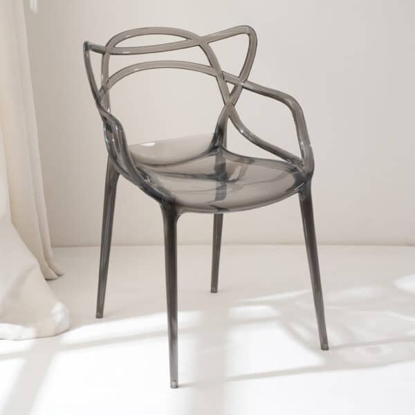 CHLOE ΚΑΡΕΚΛΑ ΔΙΑΦΑΝΟ/ΜΑΥΡΟ 54.5x55.5x83cm 53-0085 - Image 2