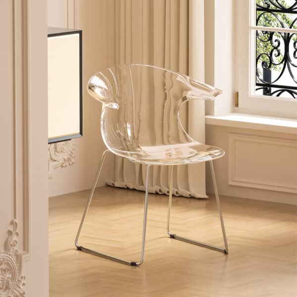 CHIARA LUX ΚΑΡΕΚΛΑ ΔΙΑΦΑΝΟ 61.2x53.3x80cm 53-0086 - Image 2