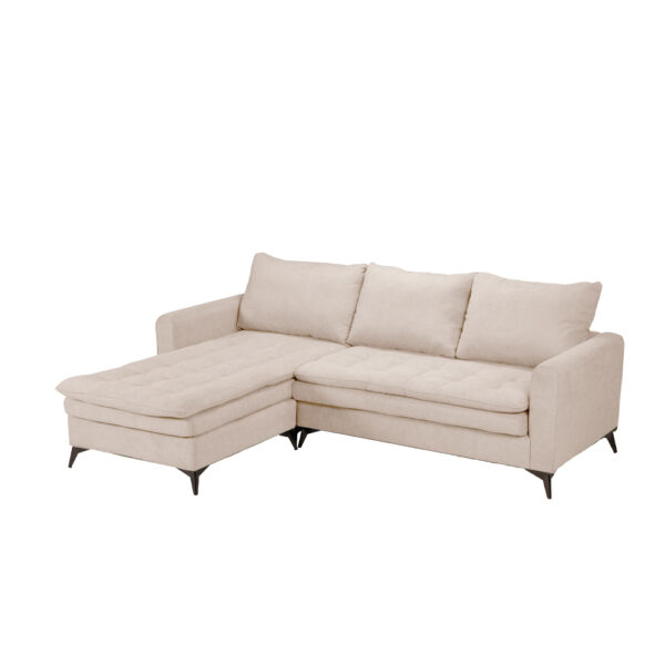 SCANDALO ΚΑΝΑΠΕΣ ΓΩΝΙΑ ΑΝΑΣΤΡΕΨΙΜΗ CREAM ASTI 1 265x188x99cm 71-0390 - Image 4