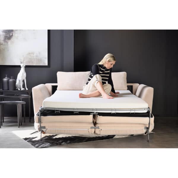 COCOON ΚΑΝΑΠΕΣ ΚΡΕΒΑΤΙ 3ΘΕΣΙΟΣ BEIGE LINCOLN D 03 208x94x92cm 71-0432 - Image 5