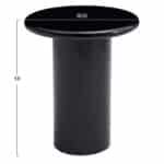 ΒΟΗΘΗΤΙΚΟ ΤΡΑΠΕΖΑΚΙ SOLNA HM18455.02 MDF ΣΕ GLOSSY ΜΑΥΡΟ Φ50x59Υεκ - Image 2
