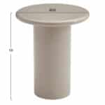 ΒΟΗΘΗΤΙΚΟ ΤΡΑΠΕΖΑΚΙ SOLNA HM18455.05 MDF ΣΕ GLOSSY TAUPE Φ50x59Υεκ - Image 2