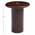 ΒΟΗΘΗΤΙΚΟ ΤΡΑΠΕΖΑΚΙ SOLNA HM18455.06 MDF ΣΕ GLOSSY ΚΟΚΚΙΝΟ Φ50x59Υεκ - Image 2