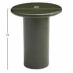 ΒΟΗΘΗΤΙΚΟ ΤΡΑΠΕΖΑΚΙ SOLNA HM18455.07 MDF ΣΕ GLOSSY ΠΡΑΣΙΝΟ Φ50x59Υεκ - Image 2