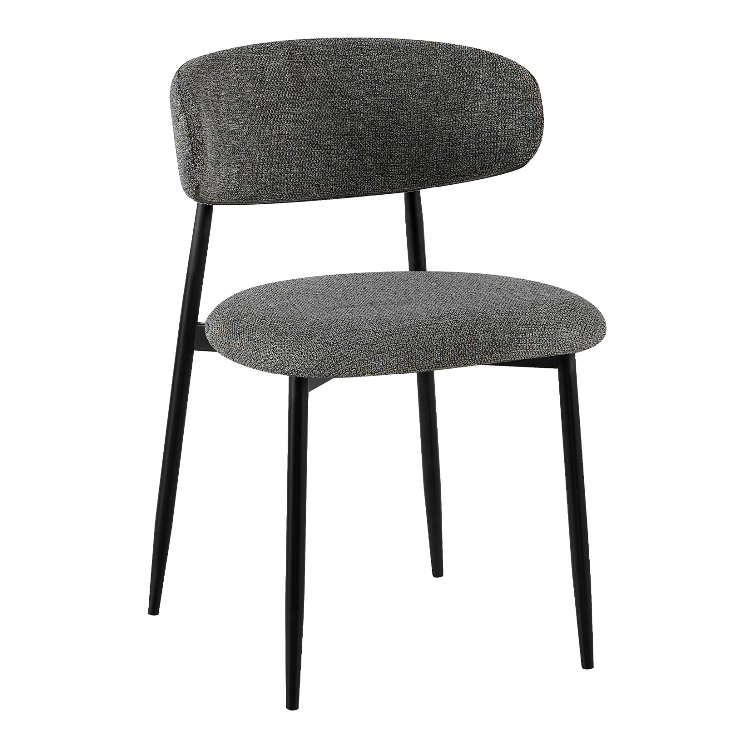 HM18459.01 ΚΑΡΕΚΛΑ ΤΡΑΠΕΖΑΡΙΑΣ KIMO HM18459.01 ΓΚΡΙ ΥΦΑΣΜΑ--ΜΕΤΑΛ.ΠΟΔΙΑ ΣΕ ΜΑΥΡΟ 47x48x78Υεκ. - Image 1