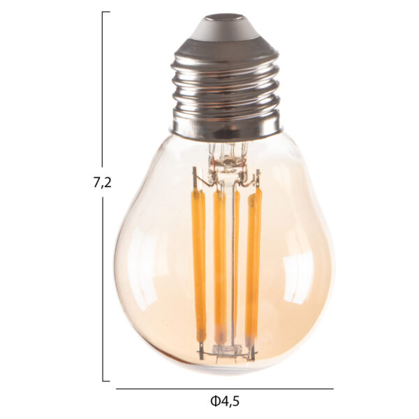 ΛΑΜΠΤΗΡΑΣ HM4046.02 LED FILAMENT 6W E27 3000K GOLD DIMMABLE - Image 2