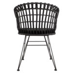 ΠΟΛΥΘΡΟΝΑ ΤΥΠΟΥ ΦΩΛΙΑ ΜΕΤΑΛΛΙΚΗ ALLEGRA HM5456.02 ΜΕ WICKER ΜΑΥΡΟ 59Χ56,5Χ83Υ εκ. - Image 6