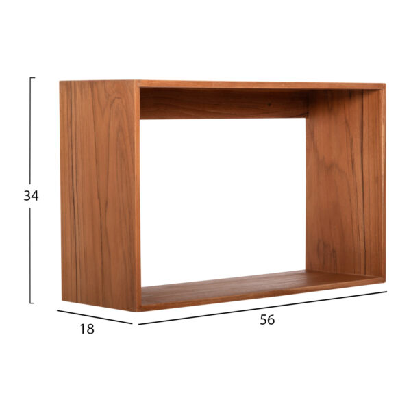 ΡΑΦΙΕΡΑ CHENGIS HM9830 3ΤΜΧ ΞΥΛΟ TEAK ΣΕ ΦΥΣΙΚΟ ΧΡΩΜΑ 60x20x38Υεκ - Image 3