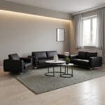 ΣΕΤ ΣΑΛΟΝΙΟΥ 3ΤΜΧ KENZIE ΜΕ ΜΑΥΡΟ PU HM10329.02 - Image 2