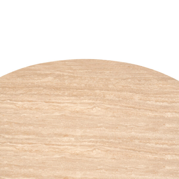ΤΡΑΠΕΖΙ CHARM HM18465.04 SINTERED STONE ΣΕ ΤΡΑΒΕΡΤΙΝΑ--ΜΠΕΖ ΒΑΣΗ Φ120x75Υεκ - Image 4