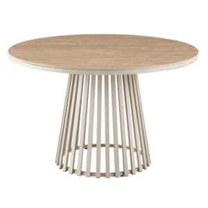 ΤΡΑΠΕΖΙ CHARM HM18465.04 SINTERED STONE ΣΕ ΤΡΑΒΕΡΤΙΝΑ--ΜΠΕΖ ΒΑΣΗ Φ120x75Υεκ