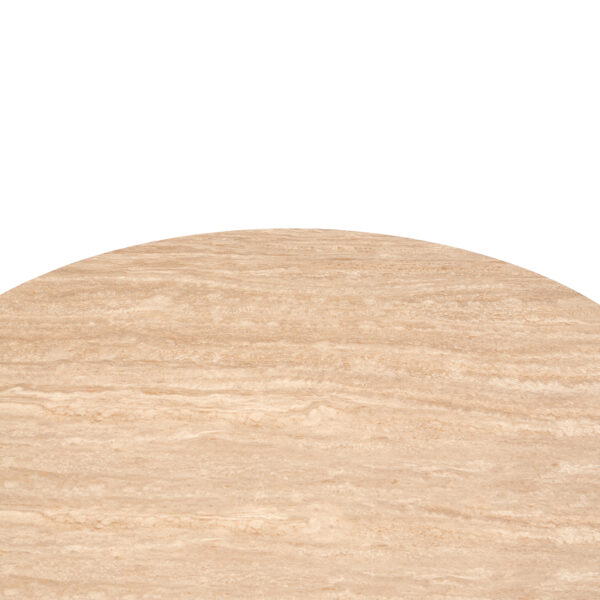 ΤΡΑΠΕΖΙ CHARM HM18465.05 SINTERED STONE ΣΕ ΤΡΑΒΕΡΤΙΝΑ--ΜΕΤΑΛ.ΒΑΣΗ Φ120x75Υεκ - Image 4