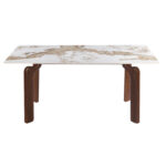 ΤΡΑΠΕΖΙ DALLE HM18479.01 MDF TOP ΟΨΗ ΜΑΡΜΑΡΟΥ-ΜΕΤΑΛ.ΠΟΔΙΑ ΚΑΡΥΔΙ 180x90x76Υεκ - Image 3