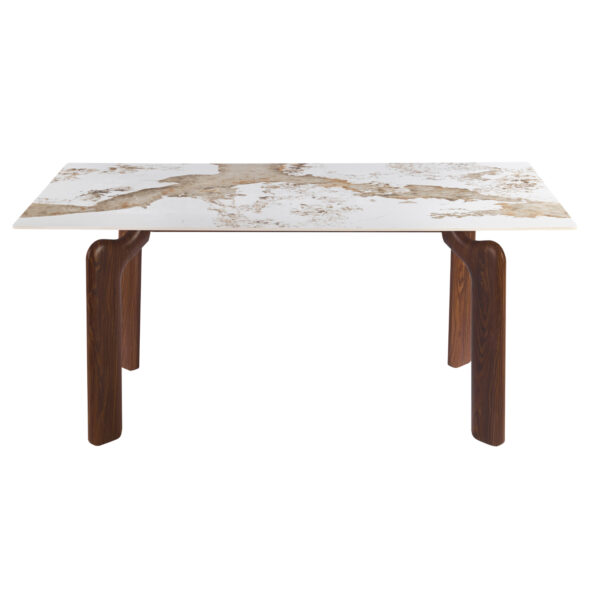 ΤΡΑΠΕΖΙ DALLE HM18479.01 MDF TOP ΟΨΗ ΜΑΡΜΑΡΟΥ-ΜΕΤΑΛ.ΠΟΔΙΑ ΚΑΡΥΔΙ 180x90x76Υεκ - Image 3