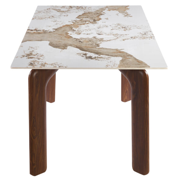 ΤΡΑΠΕΖΙ DALLE HM18479.01 MDF TOP ΟΨΗ ΜΑΡΜΑΡΟΥ-ΜΕΤΑΛ.ΠΟΔΙΑ ΚΑΡΥΔΙ 180x90x76Υεκ - Image 4