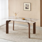 ΤΡΑΠΕΖΙ DALLE HM18479.01 MDF TOP ΟΨΗ ΜΑΡΜΑΡΟΥ-ΜΕΤΑΛ.ΠΟΔΙΑ ΚΑΡΥΔΙ 180x90x76Υεκ - Image 5