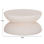 ΤΡΑΠΕΖΙ ΣΑΛΟΝΙΟΥ ANNA HM18158.02 FIBER CEMENT ΣΕ ΛΕΥΚΟ--Φ92x44.5Υεκ - Image 2