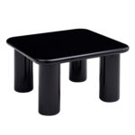ΤΡΑΠΕΖΙ ΣΑΛΟΝΙΟΥ SOLNA HM18453.02 MDF ΣΕ GLOSSY ΜΑΥΡΟ 80x80x45Υεκ