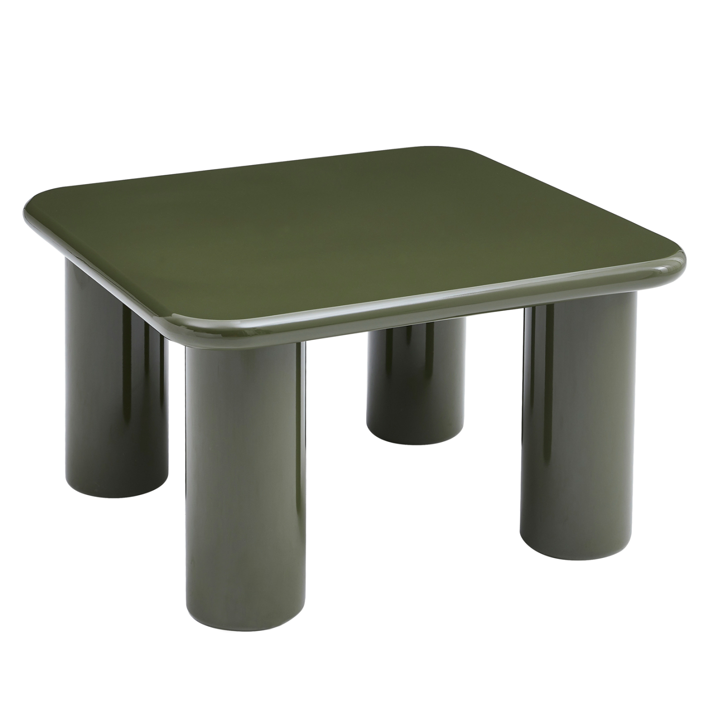 HM18453.07 ΤΡΑΠΕΖΙ ΣΑΛΟΝΙΟΥ SOLNA HM18453.07 MDF ΣΕ GLOSSY ΠΡΑΣΙΝΟ 80x80x45Υεκ - Image 1