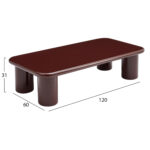 ΤΡΑΠΕΖΙ ΣΑΛΟΝΙΟΥ SOLNA HM18454.06 MDF ΣΕ GLOSSY ΚΟΚΚΙΝΟ 120x60x31Υεκ - Image 2