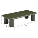 ΤΡΑΠΕΖΙ ΣΑΛΟΝΙΟΥ SOLNA HM18454.07 MDF ΣΕ GLOSSY ΠΡΑΣΙΝΟ 120x60x31Υεκ - Image 2