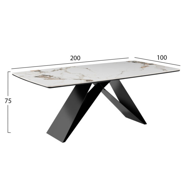 ΤΡΑΠΕΖΙ ΤΡΑΠΕΖΑΡΙΑΣ CATAN HM18464.02 "PATEK PHILIPPE" SINTERED STONE TOP 200x100x75Υεκ - Image 2