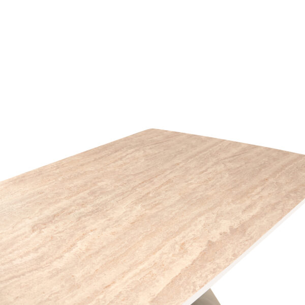 ΤΡΑΠΕΖΙ ΤΡΑΠΕΖΑΡΙΑΣ CATAN HM18464.04 SINTERED STONE TOP IN TRAVERTINE 200x100x75Υεκ - Image 4