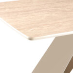 ΤΡΑΠΕΖΙ ΤΡΑΠΕΖΑΡΙΑΣ CATAN HM18464.04 SINTERED STONE TOP IN TRAVERTINE 200x100x75Υεκ - Image 5
