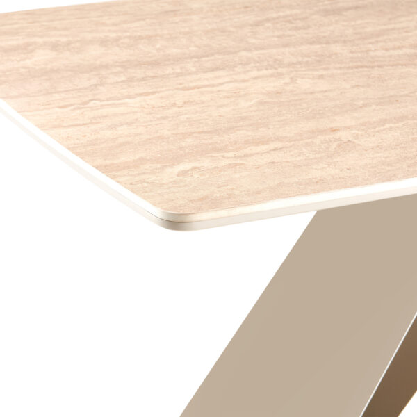 ΤΡΑΠΕΖΙ ΤΡΑΠΕΖΑΡΙΑΣ CATAN HM18464.04 SINTERED STONE TOP IN TRAVERTINE 200x100x75Υεκ - Image 5