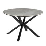 ΤΡΑΠΕΖΙ ΤΡΑΠΕΖΑΡΙΑΣ ΣΤΡΟΓΓΥΛΟ ERAGON HM18460.03 SINT. STONE ΣΕ ΓΚΡΙ ΜΑΡΜΑΡΟ Φ120x75Υεκ
