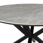 ΤΡΑΠΕΖΙ ΤΡΑΠΕΖΑΡΙΑΣ ΣΤΡΟΓΓΥΛΟ ERAGON HM18460.03 SINT. STONE ΣΕ ΓΚΡΙ ΜΑΡΜΑΡΟ Φ120x75Υεκ - Image 4