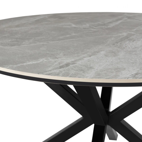 ΤΡΑΠΕΖΙ ΤΡΑΠΕΖΑΡΙΑΣ ΣΤΡΟΓΓΥΛΟ ERAGON HM18460.03 SINT. STONE ΣΕ ΓΚΡΙ ΜΑΡΜΑΡΟ Φ120x75Υεκ - Image 4