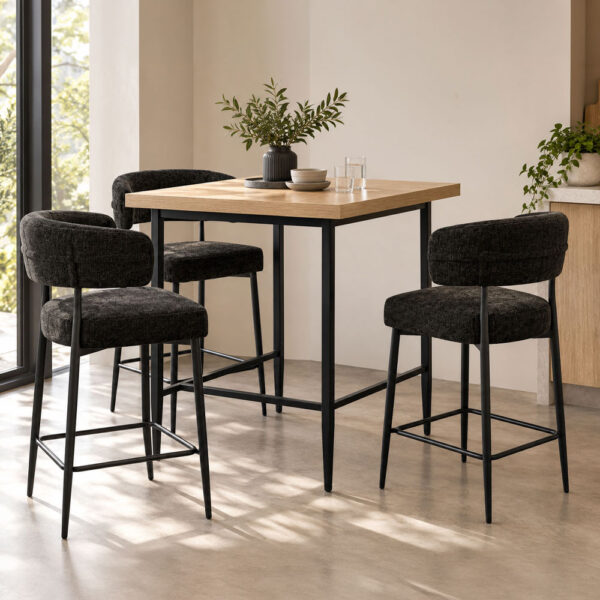 MERLO ΤΡΑΠΕΖΙ BAR SONOMA 80x80x90cm 02-0743 - Image 2