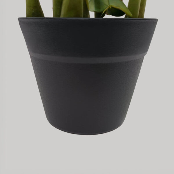 ZAMIA ΦΥΤΟ ΤΕΧΝΗΤΟ ΣΕ ΓΛΑΣΤΡΑ 95cm ΥΦΑΣΜΑ ΠΡΑΣΙΝΟ PVC 031326 - Image 3