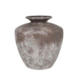 DIROS ΒΑΖΟ 25x25x26cm ΜΕΤΑΛΛΟ ΚΑΦΕ ΛΕΥΚΟ 031649