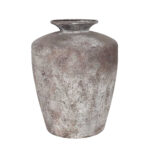 DIROS ΒΑΖΟ 25x25x32cm ΜΕΤΑΛΛΟ ΚΑΦΕ ΛΕΥΚΟ 031650