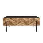 PARKE COFFEE TABLE ΜΑΥΡΟ ΦΥΣΙΚΟ ΜΕ PATTERN ΜΑΥΡΟ 120x63x45cm 04-0513 - Image 2
