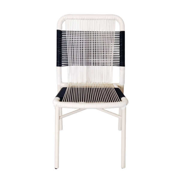 DOPPIO ΚΑΡΕΚΛΑ ΛΕΥΚΟ ΜΑΥΡΟ 46x58x83cm 53-0108 - Image 2