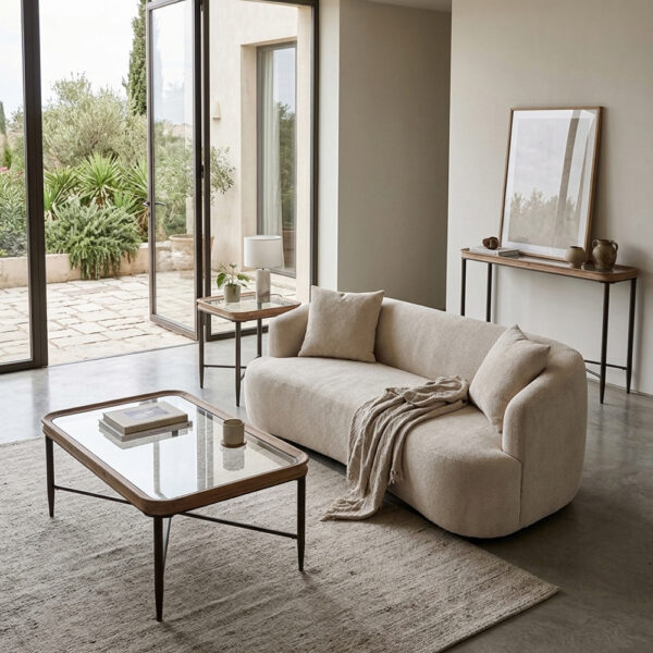CELESTE ΚΑΝΑΠΕΣ 3ΘΕΣΙΟΣ ΜΠΕΖ 228x98x73cm 70-0450 - Image 2