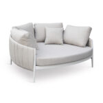DAYBED 2ΘΕΣΙΟ MAVERICK HM6216.02 ΑΛΟΥΜΙΝΙΟ ΚΡΕΜ-ΜΠΕΖ OLEFIN & STRAPS 164x144x70Υ