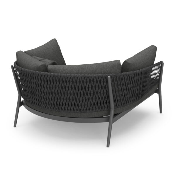 DAYBED 2ΘΕΣΙΟ ΣΕΙΡΑ CAMELLIA HM6217.01 ΣΚΟΥΡΟ ΓΚΡΙ ΑΛΟΥΜΙΝΙΟ-P.E.ΣΧΟΙΝΙ-OLEFIN 164x144x70Υεκ. - Image 6