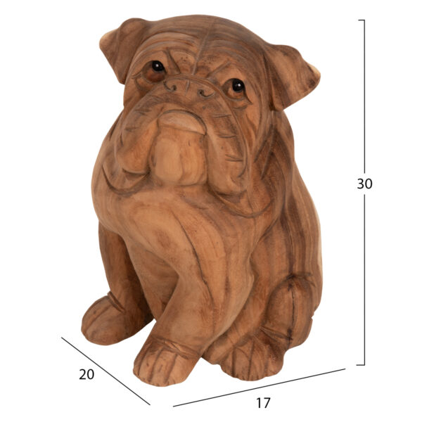 ΔΙΑΚΟΣΜΗΤΙΚΟ ΔΑΠΕΔΟΥ HM7926 DOZER BULLDOG ΞΥΛΟ SUAR ΣΕ ΦΥΣΙΚΟ ΧΡΩΜΑ 20x17x30Υεκ. - Image 2