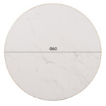 ΕΠΙΦΑΝΕΙΑ ΤΡΑΠΕΖΙΟΥ SINTERED STONE HM6652.12 ΜΕ ΠΛΑΙΣΙΟ ALU ΧΡΥΣΟ Φ60εκ. - Image 2