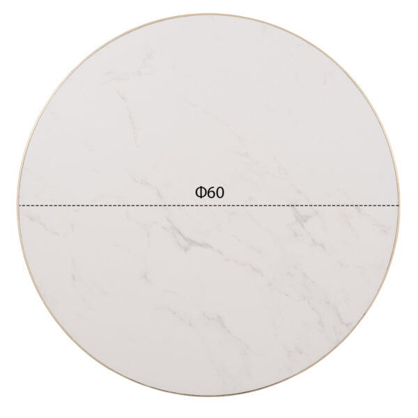 ΕΠΙΦΑΝΕΙΑ ΤΡΑΠΕΖΙΟΥ SINTERED STONE HM6652.12 ΜΕ ΠΛΑΙΣΙΟ ALU ΧΡΥΣΟ Φ60εκ. - Image 2
